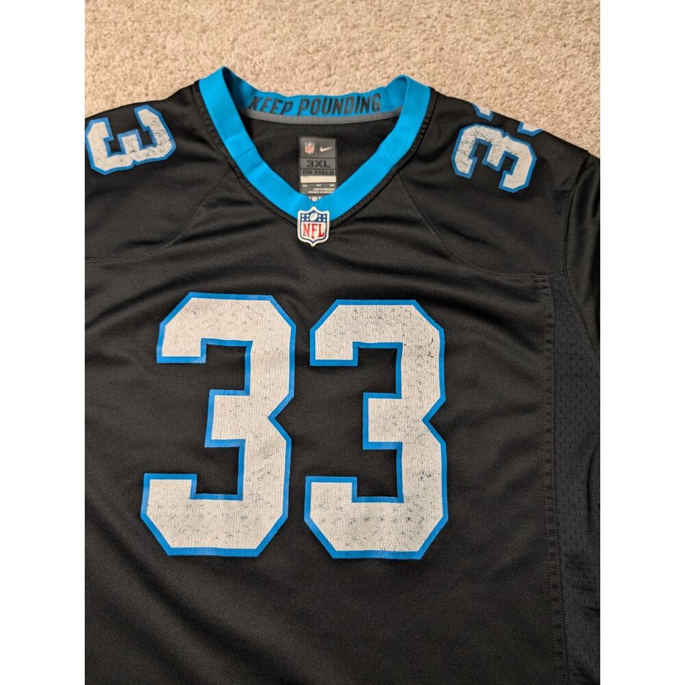 Nike D'Onta Foreman Carolina Panthers Jersey Mens 3XL Black Home NFL Football 33 - Picture 11 of 13